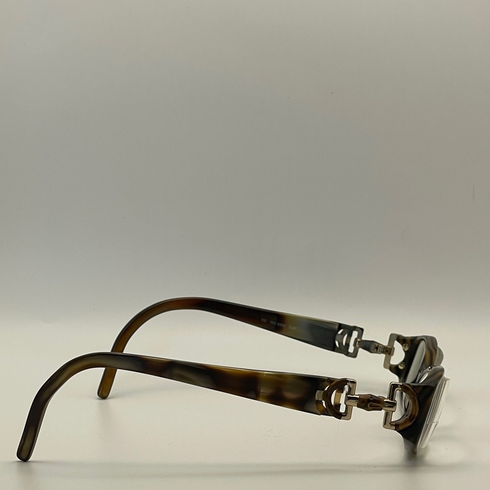 Vintage Gucci GG 3009 SVF Tortoise Horsebit Eyeglass Frames Made in Italy Authen - Picture 7 of 14